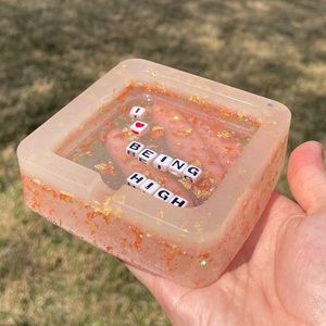 Hand Made Resin Tray or Ashtray